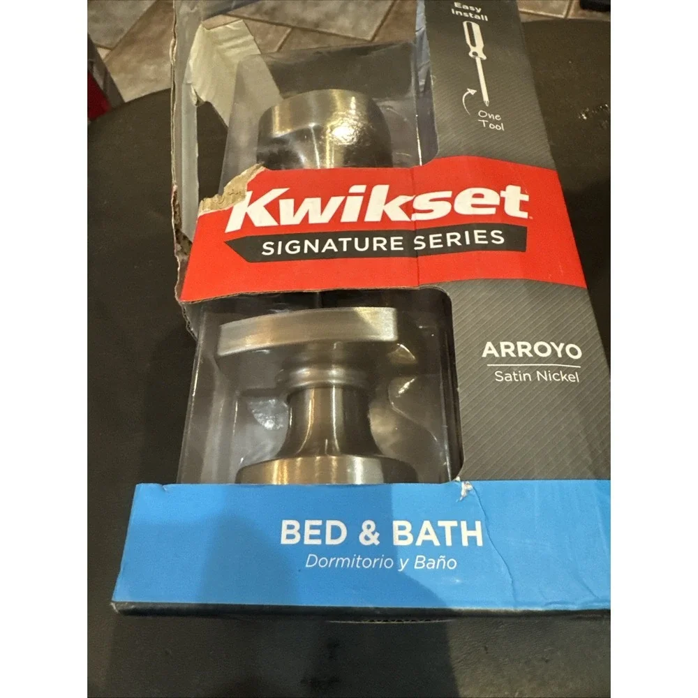 Kwikset Bed and Bath‎ Arroyo Satin Nickel Door Knob